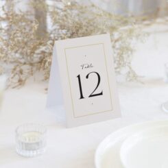 table number in metal stand