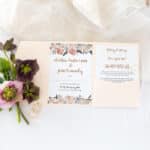 Beautiful Peonies Pocketfold Wedding Invitation