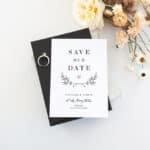 Rustic Leaves Save the Date