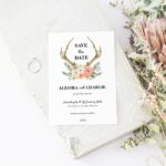 Watercolour Deer Save the Date