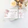 Tropical Boarding Pass Wedding Invitation
