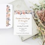 Beautiful Peonies Wedding Invitation