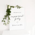 Rustic Luxe Engagement Party Welcome Sign