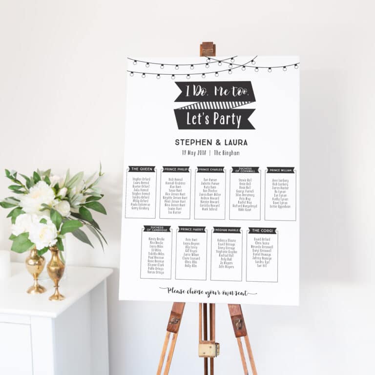 Seating Plans | Be My Guest Design | NZ Made