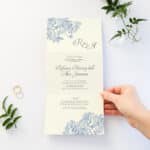 Rustic Etched Roses Wedding Invitation