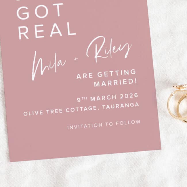 Simple Blush Save the Date - Image 2