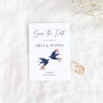 Rose and Bird Save the Date
