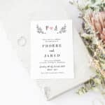 Rustic Wreath Engagement Party Invitations