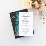 Luxe Paua Engagement Party Invitation