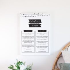 Modern and Bold Wedding Vow Print