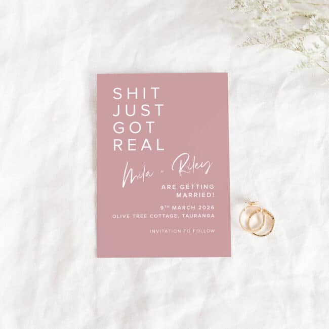 Simple Blush Save the Date