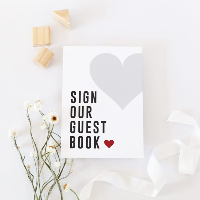 small guestbook sign