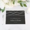 guestbook with black spine