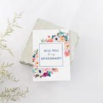 Floral Abundance Wedding Party Proposal Cards