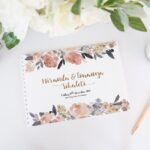 Beautiful Peonies Wedding Guest Book