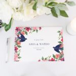 Rose and Bird Wedding Guestbook