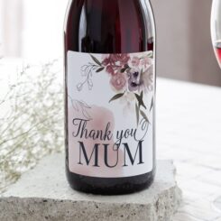 Thank you Mum Wine Label