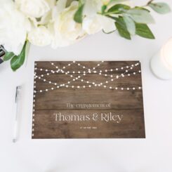 guestbook with white spine
