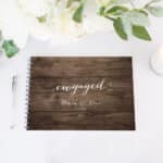 Rustic Luxe Engagement Guest Book