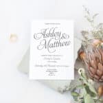 Simple Script Wedding Invitations