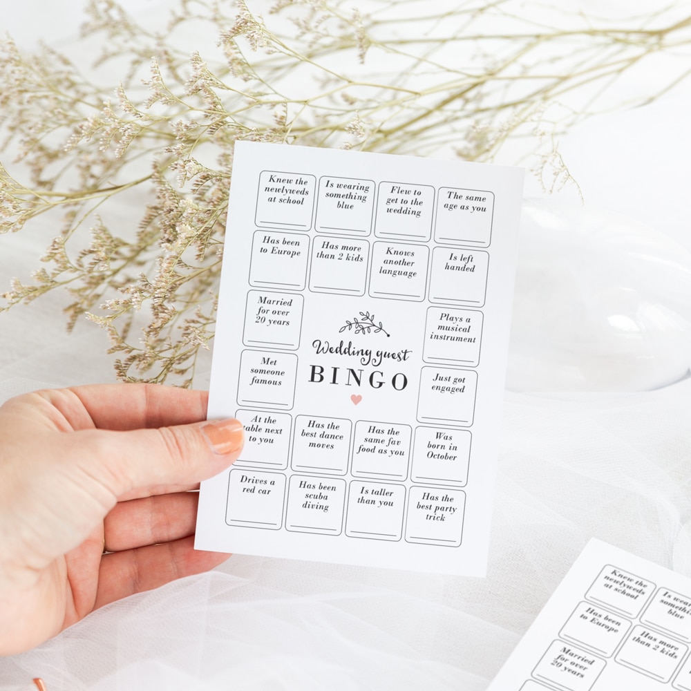 Wedding Guest Bingo Cards Be My Guest Design