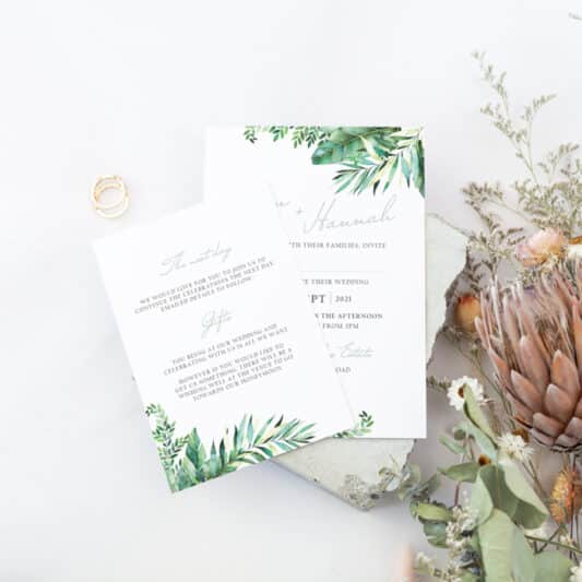 Lush Foliage Wedding Invitation - Be My Guest Design