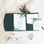 Lush Foliage Pocketfold Wedding Invitation