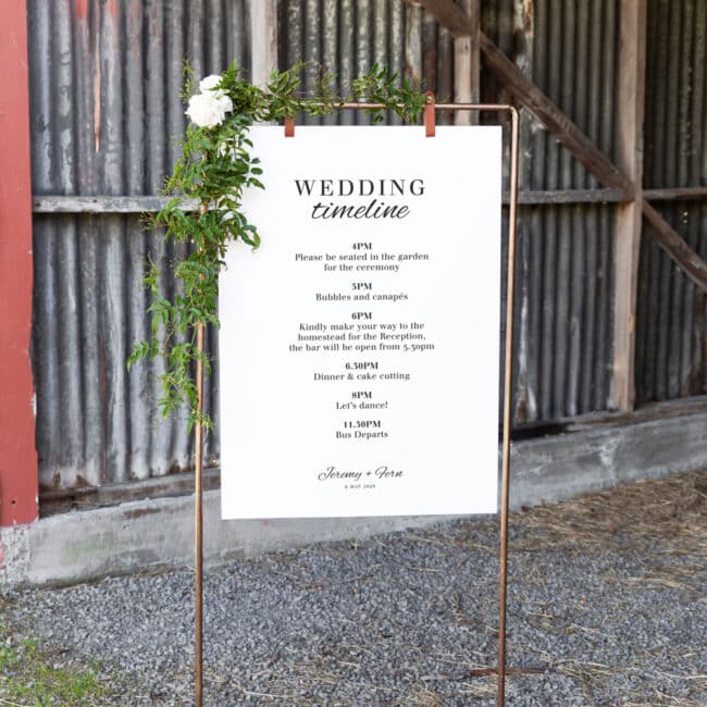 Order of Events Signage - Image 4