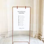 Order of Events Signage