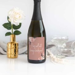 "Pairs Well With" Wedding Party Proposal Wine Label