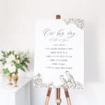 'Our Big Day' Wedding Order of Events Sign