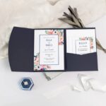 Floral Abundance Pocketfold Wedding Invitation