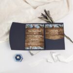 Enchanted Barn & Bouquet Pocketfold Wedding Invitation