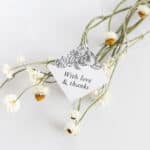 Engraved Roses "With Love and Thanks" Tag