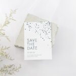 Organic Confetti Save the Date Card
