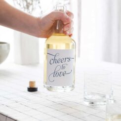 "Cheers to Love" Wedding Gift Wine Label