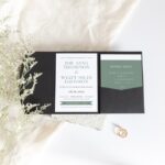 Natural Typographic Pocketfold Wedding Invitation