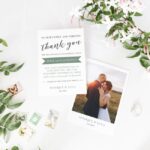 Natural Typographic Wedding Thank You Card