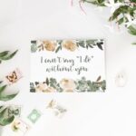 Green and Gold Floral Wedding Party Proposal Cards