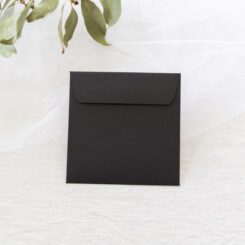 small square black envelope