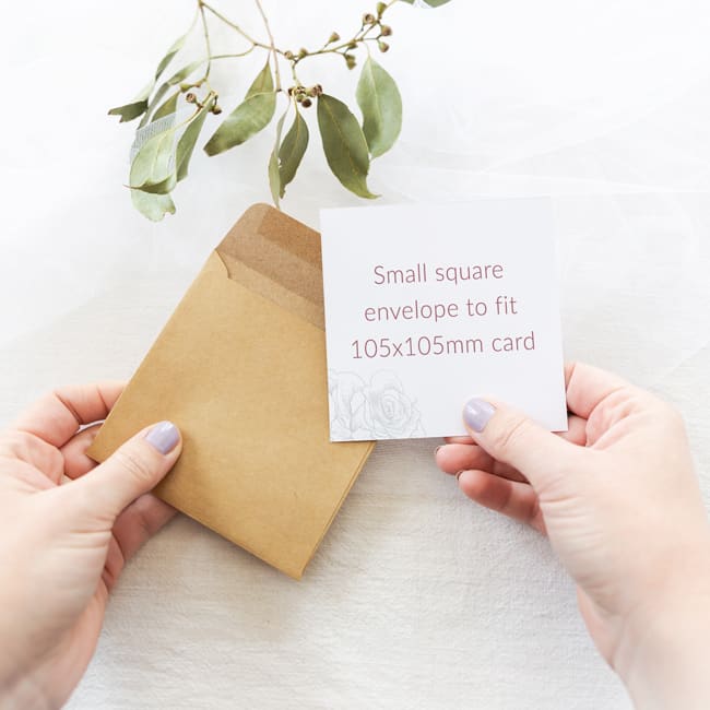 small square envelope size