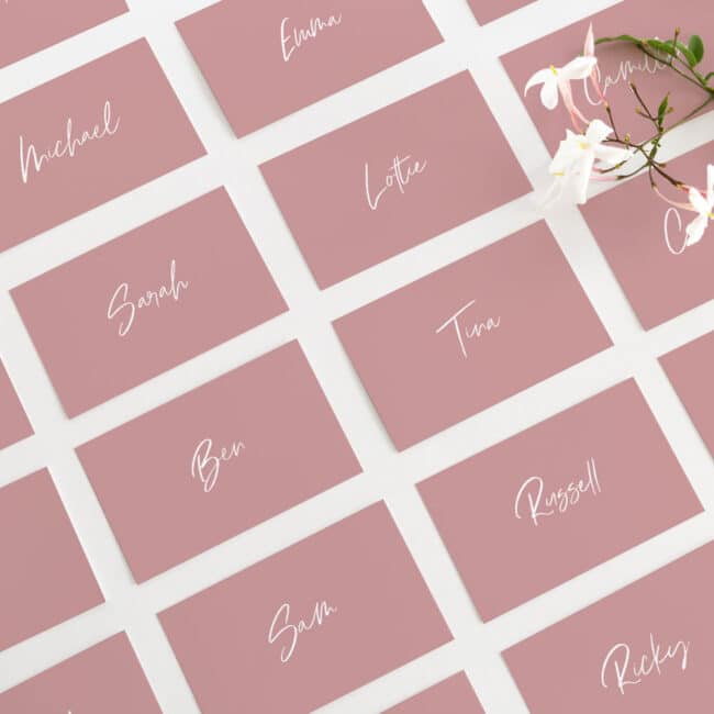 Simple Blush Place Cards - Image 2