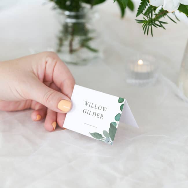 Dreamy Greenery Place Cards - Image 3