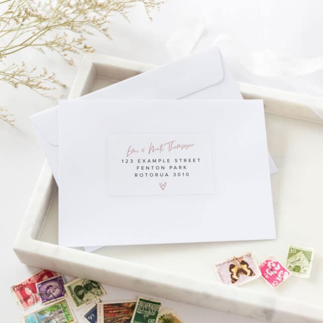 Simple Blush Address Labels & Envelope Seals - Image 2