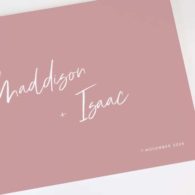 Simple Blush Wedding Guest Book - Image 2