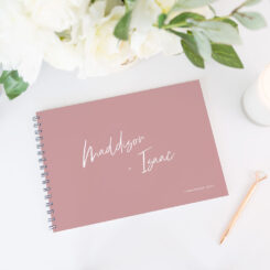 Simple Blush Wedding Guest Book