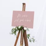 Simple Blush Wedding Welcome Sign