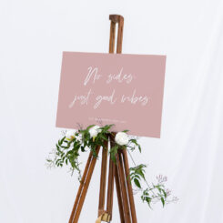 Simple Blush Wedding Welcome Sign