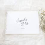 Simple Script Birthday Party Guestbook