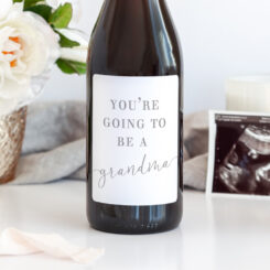 You're Going to be a Grandma! Wine Label